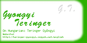 gyongyi teringer business card